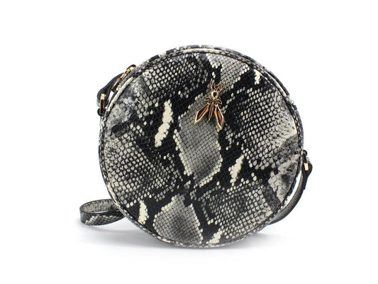 PATRIZIA PEPE Borsa Tracolla Tonda Pitonata Snake Natural Python 2VA057-A7Z9 - Sandrini Calzature e Abbigliamento