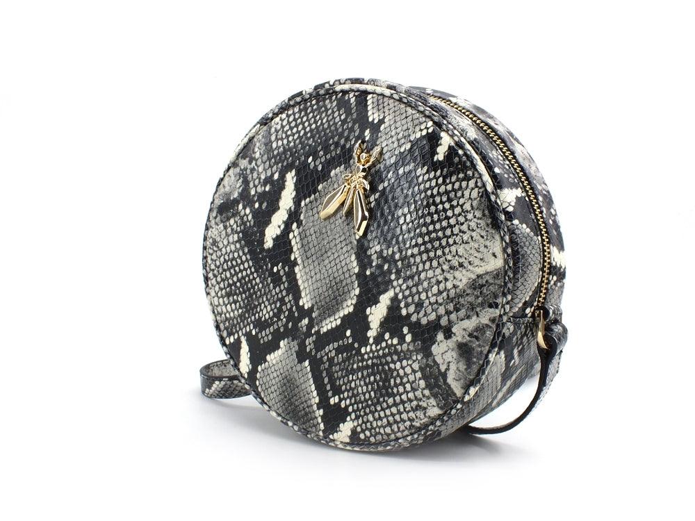 PATRIZIA PEPE Borsa Tracolla Tonda Pitonata Snake Natural Python 2VA057-A7Z9 - Sandrini Calzature e Abbigliamento