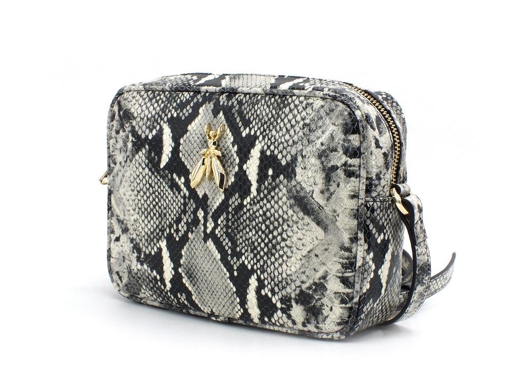 PATRIZIA PEPE Borsa Tracolla Zip Snake Pitonata Natural Python 2A051-A7Z9 - Sandrini Calzature e Abbigliamento