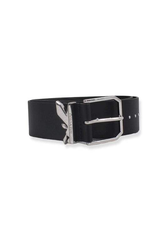 PATRIZIA PEPE Cintura Donna Logo Borchie Silver Nera 8W0005-L051 - Sandrini Calzature e Abbigliamento