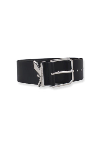 PATRIZIA PEPE Cintura Donna Logo Borchie Silver Nera 8W0005-L051 - Sandrini Calzature e Abbigliamento