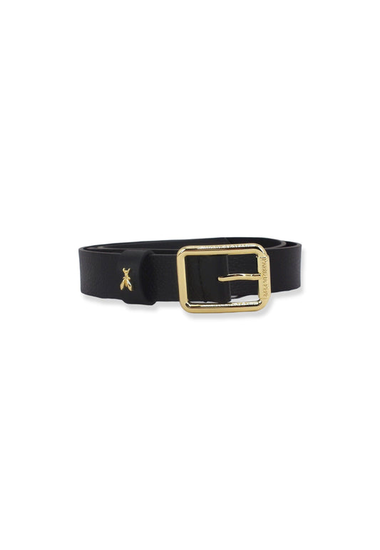 PATRIZIA PEPE Cintura Donna Logo Gold Small Nera CW6408-L001 - Sandrini Calzature e Abbigliamento