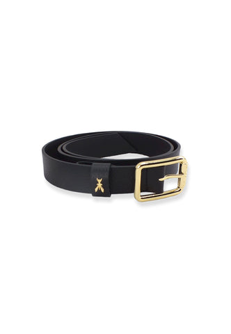 PATRIZIA PEPE Cintura Donna Logo Gold Small Nera CW6408-L001 - Sandrini Calzature e Abbigliamento