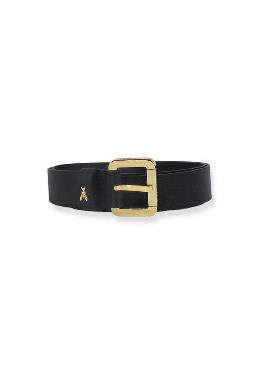 PATRIZIA PEPE Cintura Donna Logo Gold Small Nera CW8684-L001 - Sandrini Calzature e Abbigliamento