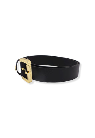 PATRIZIA PEPE Cintura Donna Logo Gold Small Nera CW8684-L001 - Sandrini Calzature e Abbigliamento
