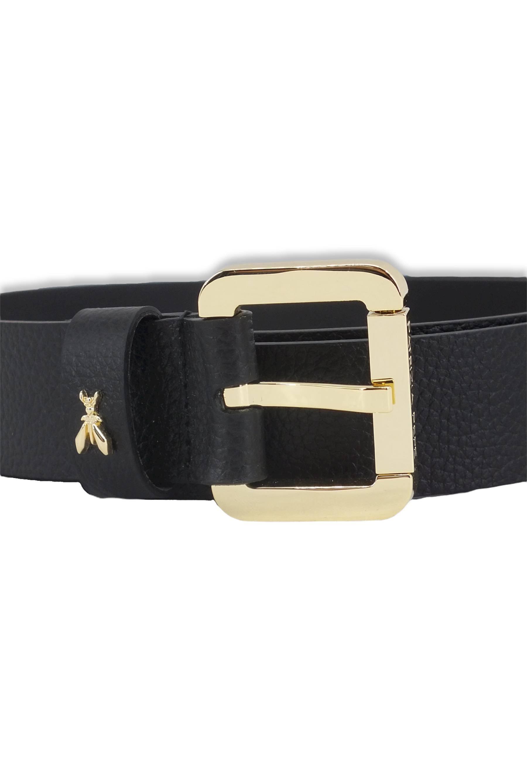PATRIZIA PEPE Cintura Donna Logo Gold Small Nera CW8684-L001 - Sandrini Calzature e Abbigliamento