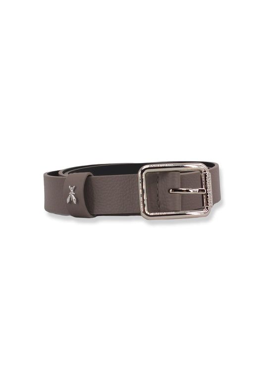 PATRIZIA PEPE Cintura Donna Logo Silver Marrone Dark Tatami CW6408-L001 - Sandrini Calzature e Abbigliamento