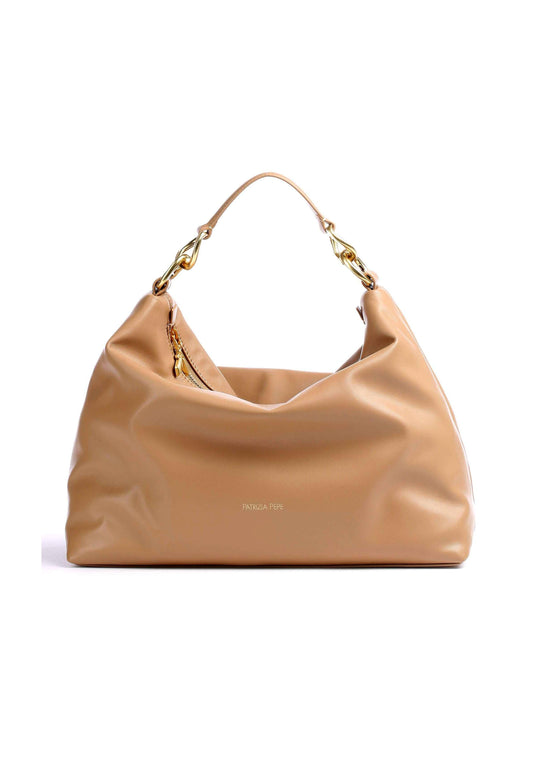 PATRIZIA PEPE Hobo Borsa Beige Ocean Sand 8B0064-E005 - Sandrini Calzature e Abbigliamento