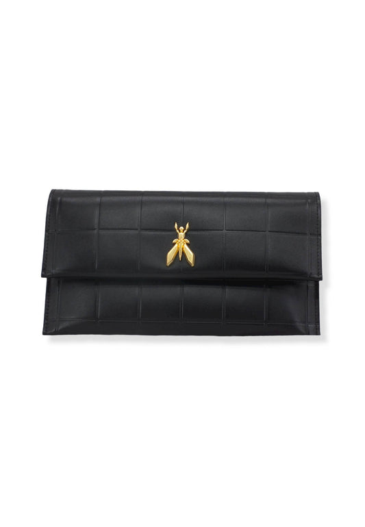 PATRIZIA PEPE Pochette Tracolla Logo Gold Nera 8B5460-L046 - Sandrini Calzature e Abbigliamento