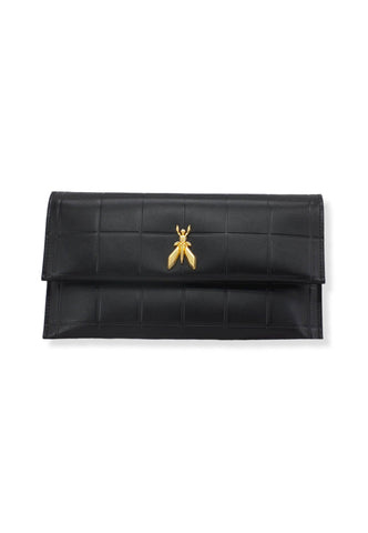 PATRIZIA PEPE Pochette Tracolla Logo Gold Nera 8B5460-L046 - Sandrini Calzature e Abbigliamento