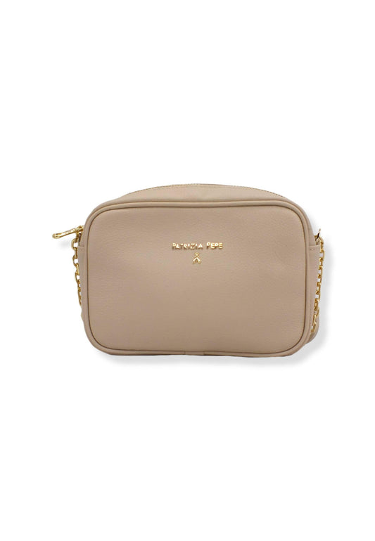 PATRIZIA PEPE Pochette Zip Beige Ocean Sand CB0071-L001 - Sandrini Calzature e Abbigliamento