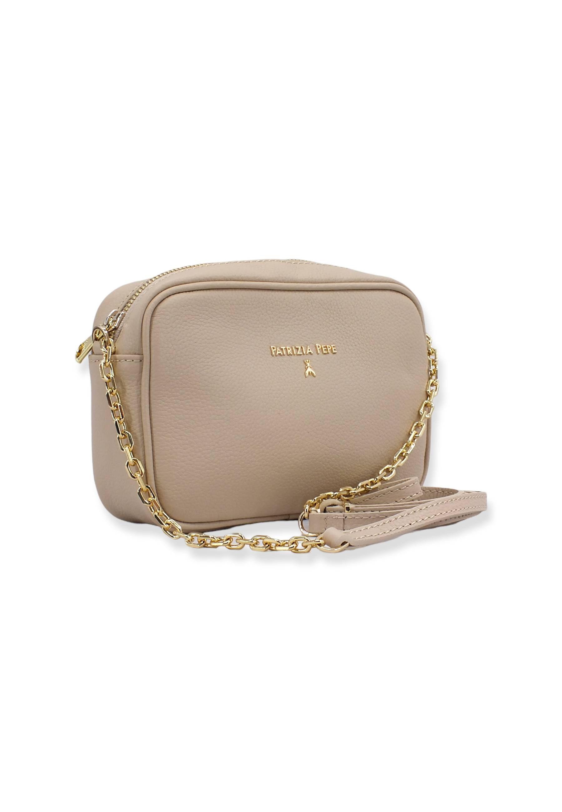 PATRIZIA PEPE Pochette Zip Beige Ocean Sand CB0071-L001 - Sandrini Calzature e Abbigliamento