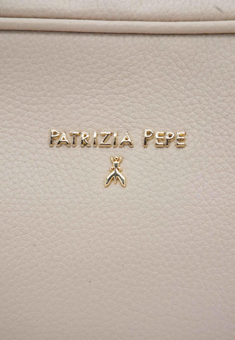 PATRIZIA PEPE Pochette Zip Beige Ocean Sand CB0071-L001 - Sandrini Calzature e Abbigliamento
