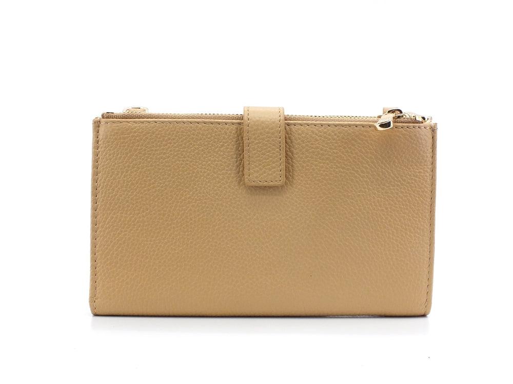 PATRIZIA PEPE PORTAFOGLIO DONNA DOUBLE ZIP POMPEI BEIGE 2V9774-A4U8N - Sandrini Calzature e Abbigliamento