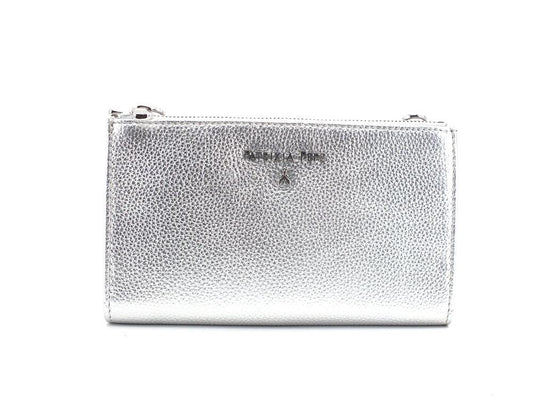 PATRIZIA PEPE Portafoglio Donna Double Zip Silver 2V9774-A4U8N - Sandrini Calzature e Abbigliamento