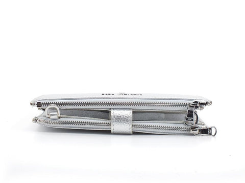 PATRIZIA PEPE Portafoglio Donna Double Zip Silver 2V9774-A4U8N - Sandrini Calzature e Abbigliamento