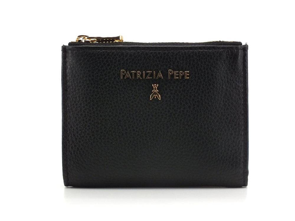 PATRIZIA PEPE Portafoglio Donna Double Zip Small Nero 2V8732-A4U8N - Sandrini Calzature e Abbigliamento