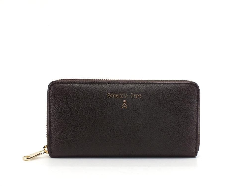 PATRIZIA PEPE Portafoglio Pelle Zip Ebony 2V4879-A4U8N - Sandrini Calzature e Abbigliamento