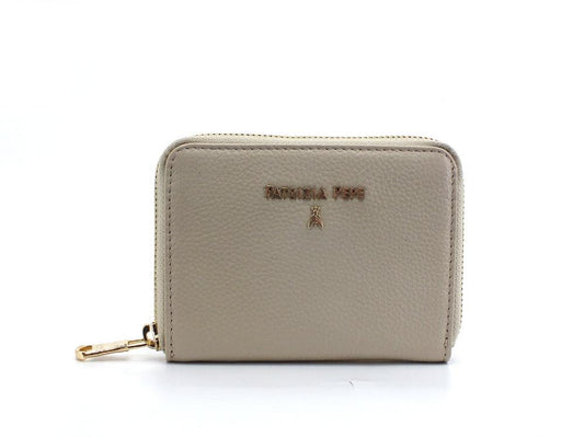 PATRIZIA PEPE Portafoglio Small Zip Logo Beige Ocean Sand CQ8512L001-B732 - Sandrini Calzature e Abbigliamento