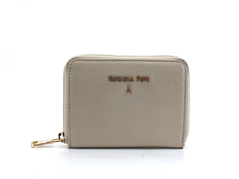 PATRIZIA PEPE Portafoglio Small Zip Logo Beige Ocean Sand CQ8512L001-B732 - Sandrini Calzature e Abbigliamento