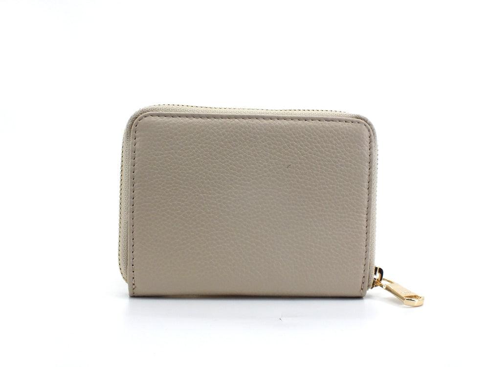 PATRIZIA PEPE Portafoglio Small Zip Logo Beige Ocean Sand CQ8512L001-B732 - Sandrini Calzature e Abbigliamento
