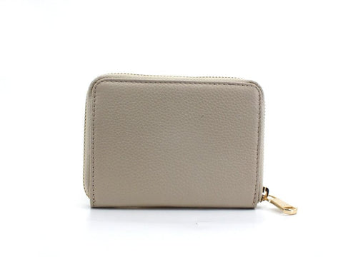 PATRIZIA PEPE Portafoglio Small Zip Logo Beige Ocean Sand CQ8512L001-B732 - Sandrini Calzature e Abbigliamento