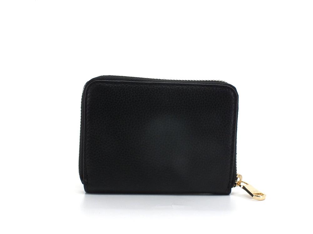 PATRIZIA PEPE Portafoglio Small Zip Logo Nero Black CQ8512L001-K103 - Sandrini Calzature e Abbigliamento