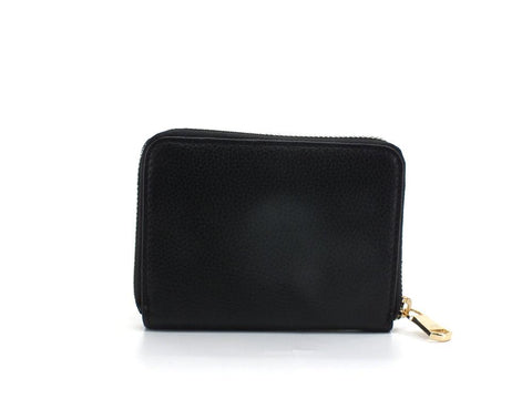 PATRIZIA PEPE Portafoglio Small Zip Logo Nero Black CQ8512L001-K103 - Sandrini Calzature e Abbigliamento