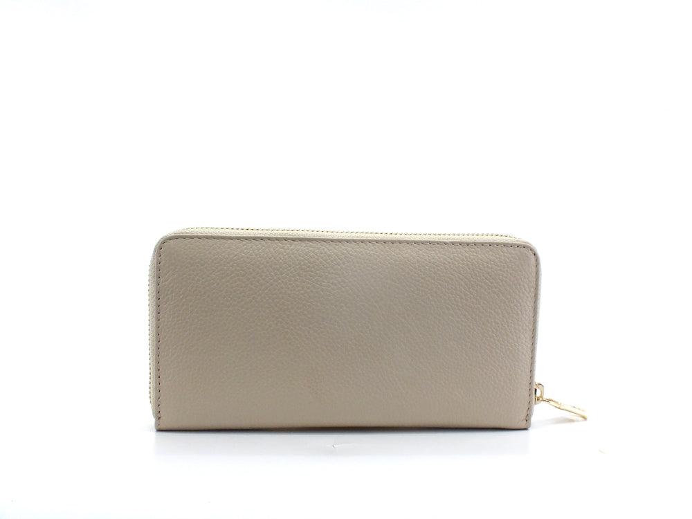 PATRIZIA PEPE Portafoglio Zip Around Logo Beige Ocean Sand CQ4879L001-B732 - Sandrini Calzature e Abbigliamento