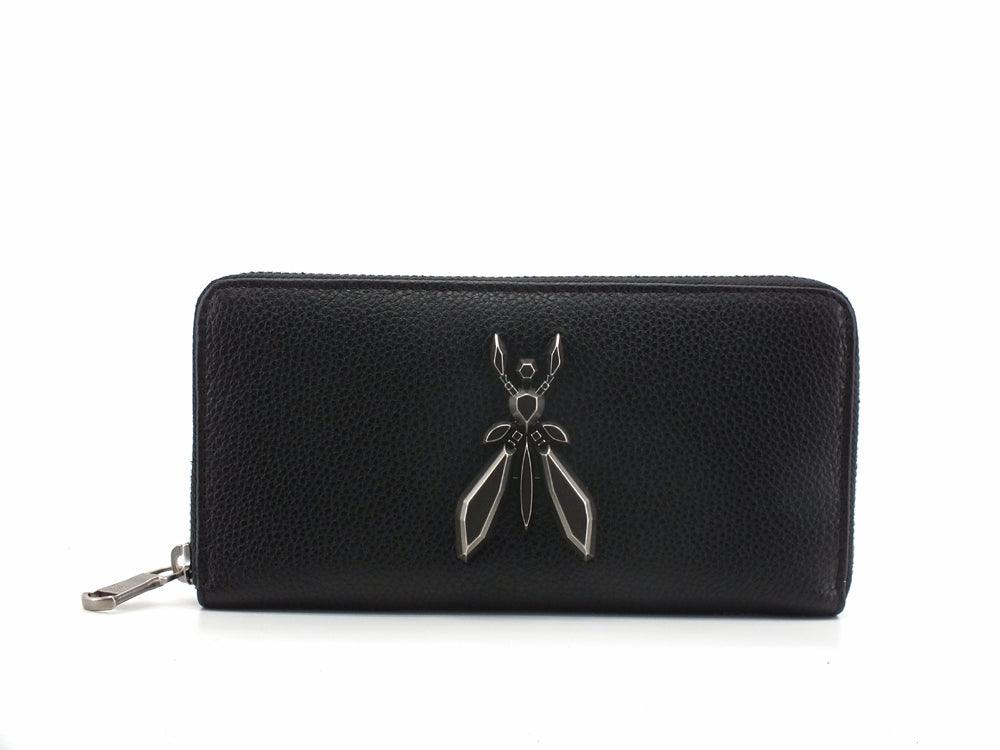 PATRIZIA PEPE Portafoglio Zip Around Logo Black 2VA020-A4U8W - Sandrini Calzature e Abbigliamento