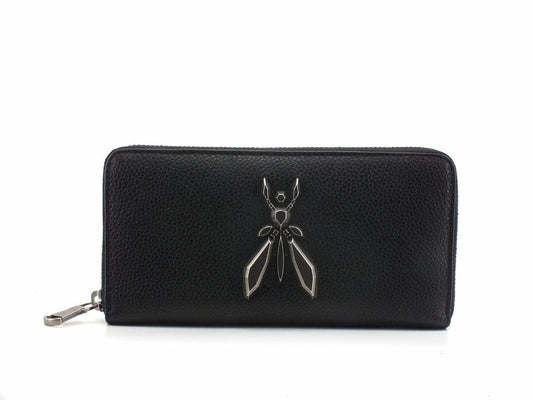 PATRIZIA PEPE Portafoglio Zip Around Logo Black 2VA020-A4U8W - Sandrini Calzature e Abbigliamento