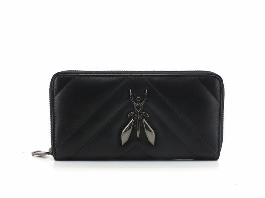 PATRIZIA PEPE Portafoglio Zip Around Logo Black Gun Metal 2VA022-A8K7 - Sandrini Calzature e Abbigliamento