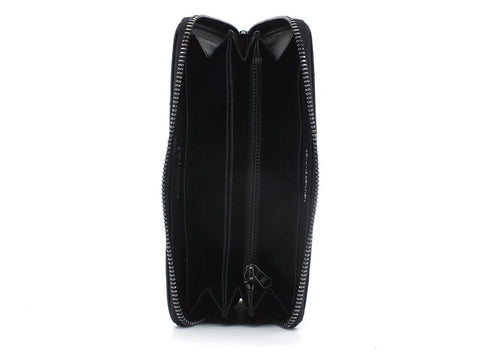PATRIZIA PEPE Portafoglio Zip Around Logo Black Gun Metal 2VA022-A8K7 - Sandrini Calzature e Abbigliamento