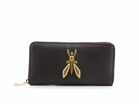 PATRIZIA PEPE Portafoglio Zip Around Logo Ebony 2VA020-A4U8G - Sandrini Calzature e Abbigliamento