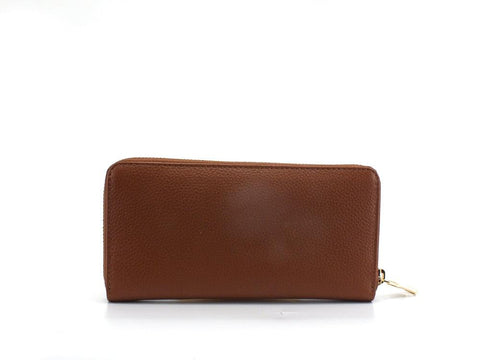 PATRIZIA PEPE Portafoglio Zip Around Logo Marrone Soft Brown CQ4879L001-B734 - Sandrini Calzature e Abbigliamento