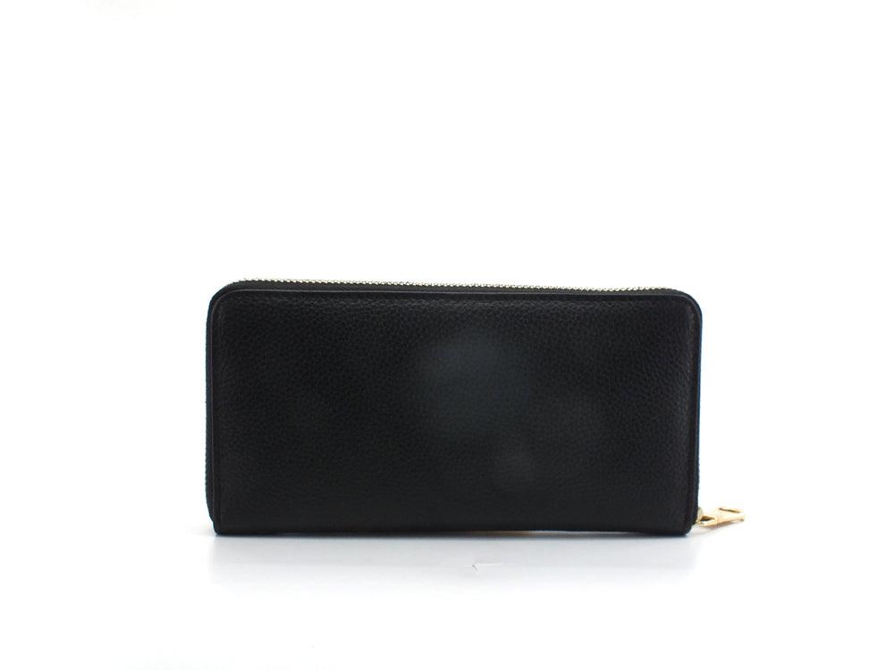 PATRIZIA PEPE Portafoglio Zip Around Logo Nero Black CQ4879L001-K103 - Sandrini Calzature e Abbigliamento