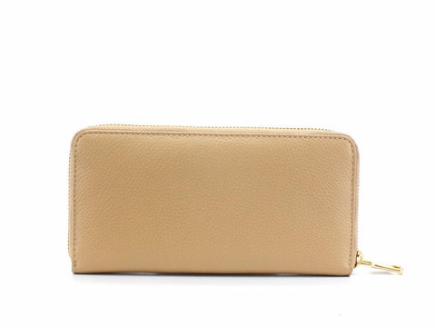 PATRIZIA PEPE Portafoglio Zip Around Logo Pompei Beige 2VA020-A4U8G - Sandrini Calzature e Abbigliamento