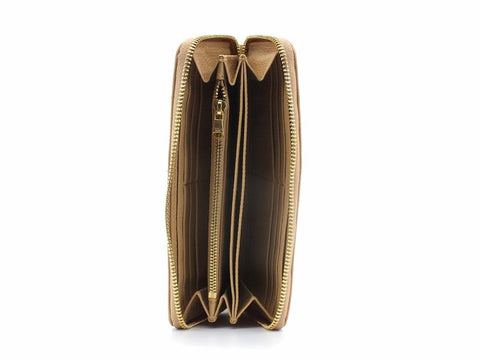 PATRIZIA PEPE Portafoglio Zip Around Logo Pompei Beige 2VA020-A4U8G - Sandrini Calzature e Abbigliamento