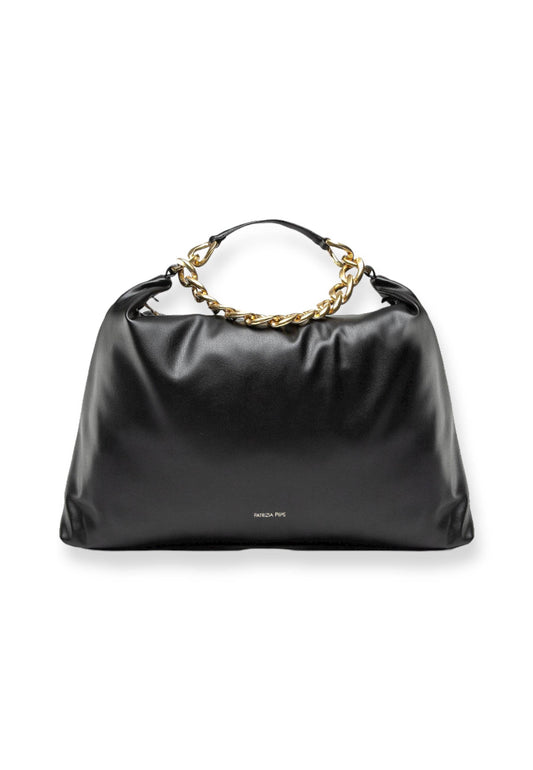 PATRIZIA PEPE Shopper Large Borsa Beige Black Nero 8B0063-E005 - Sandrini Calzature e Abbigliamento