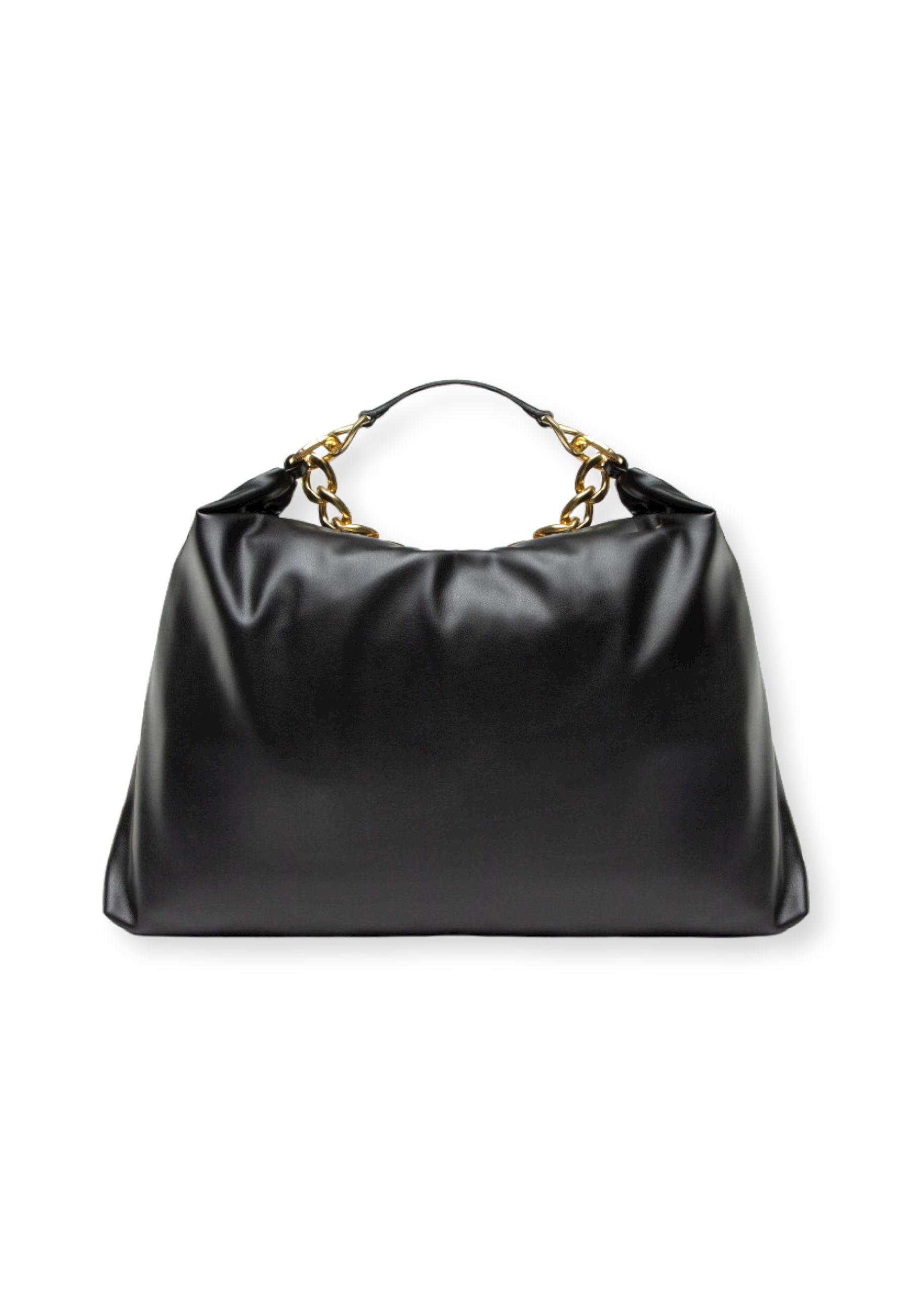 PATRIZIA PEPE Shopper Large Borsa Beige Black Nero 8B0063-E005 - Sandrini Calzature e Abbigliamento