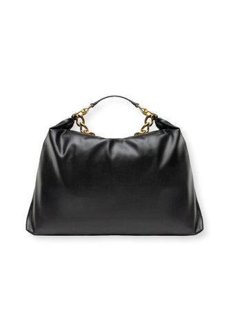 PATRIZIA PEPE Shopper Large Borsa Beige Black Nero 8B0063-E005 - Sandrini Calzature e Abbigliamento