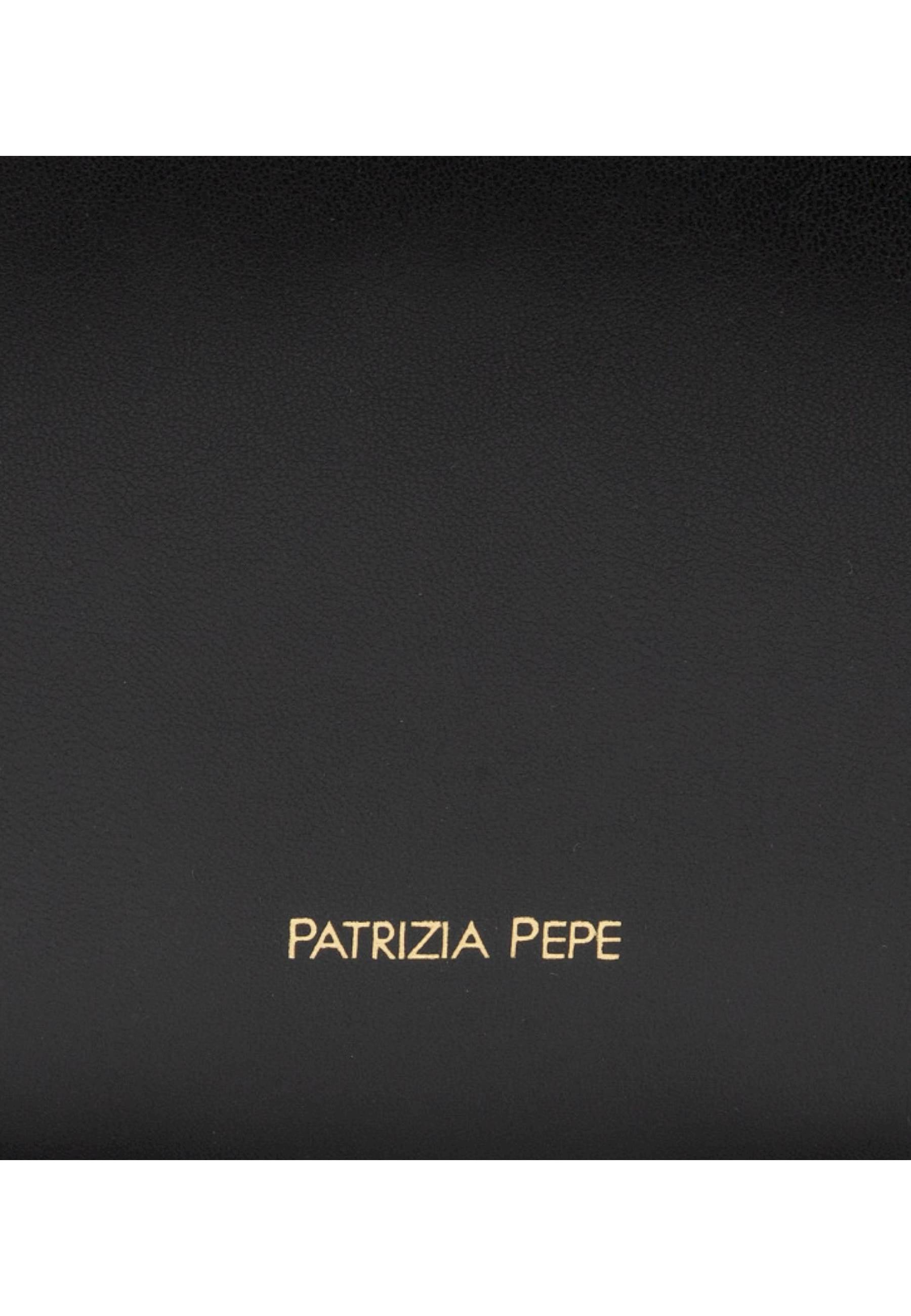 PATRIZIA PEPE Shopper Large Borsa Beige Black Nero 8B0063-E005 - Sandrini Calzature e Abbigliamento