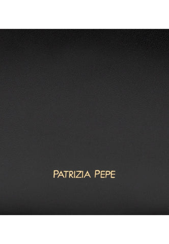 PATRIZIA PEPE Shopper Large Borsa Beige Black Nero 8B0063-E005 - Sandrini Calzature e Abbigliamento