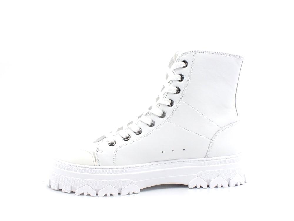 PATRIZIA PEPE Sneaker Carrarmato Hi Pelle White 2VA449-A3KW - Sandrini Calzature e Abbigliamento