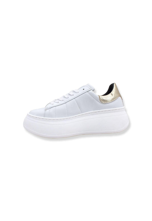PATRIZIA PEPE Sneaker Donna Leather White Gold 8Z0064-L011 - Sandrini Calzature e Abbigliamento