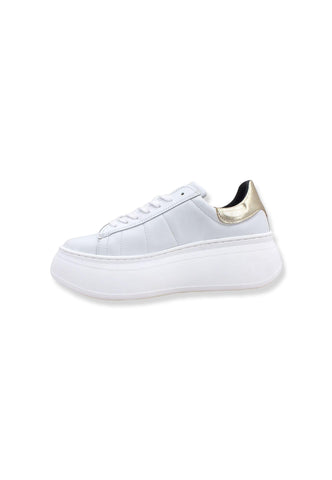 PATRIZIA PEPE Sneaker Donna Leather White Gold 8Z0064-L011 - Sandrini Calzature e Abbigliamento