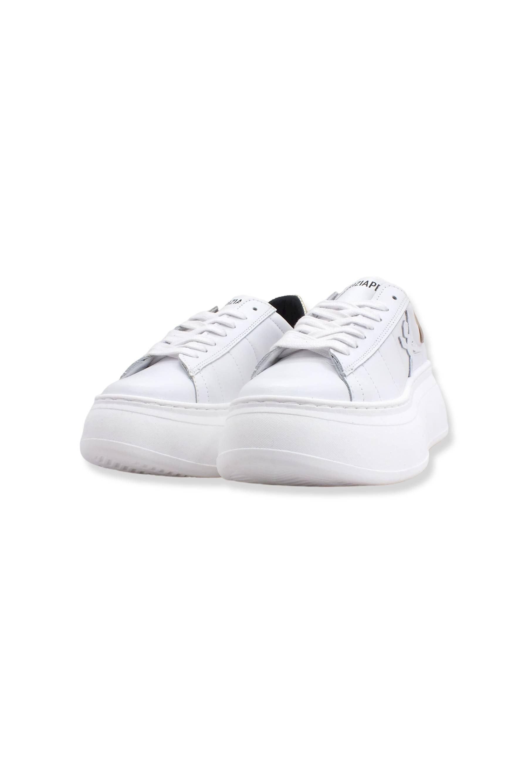 PATRIZIA PEPE Sneaker Donna Leather White Gold 8Z0064-L011 - Sandrini Calzature e Abbigliamento