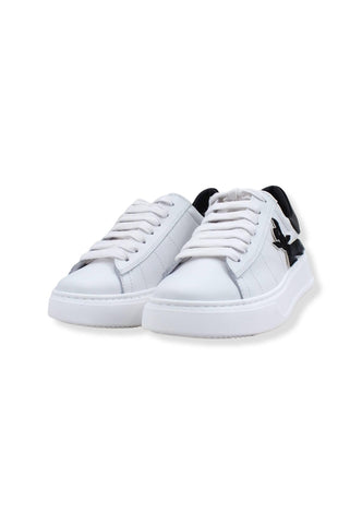 PATRIZIA PEPE Sneaker Logo Ape Sneaker Donna White Black 8Z9708-L011 - Sandrini Calzature e Abbigliamento