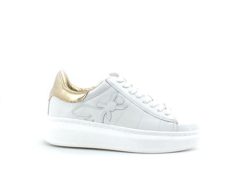 PATRIZIA PEPE Sneaker Logo Ape White Gold CZ9708L011-F1WS - Sandrini Calzature e Abbigliamento