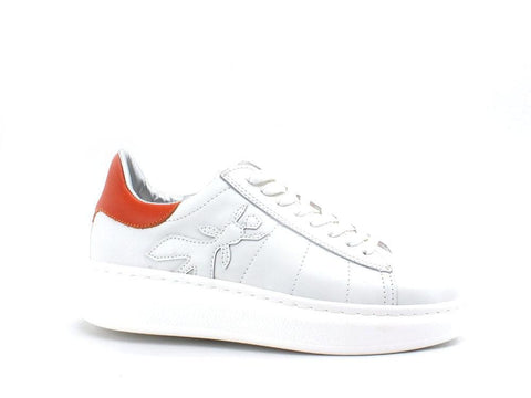 PATRIZIA PEPE Sneaker Logo Ape White Orange Bianco CZ9708L011-FB03 - Sandrini Calzature e Abbigliamento